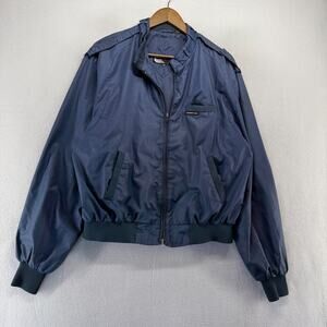 Vintage Members Only jacket Mens 46 Large Blue Navy Zip Up Windbreaker Y2k Boxy